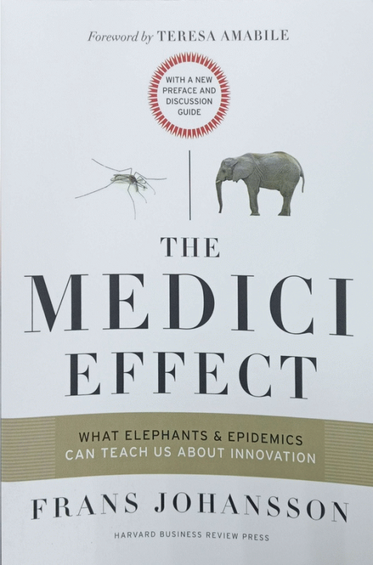 The Medici effect :what elephants and epidemics can teach us about innovation : with a new preface and discussion guide / Frans Johansson.